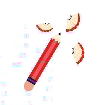 pencil school supply isolated icon vector