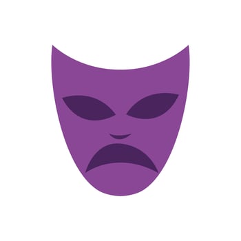 mardi gras theater mask icon vector