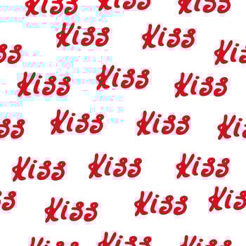 Seamless pattern set kiss vector