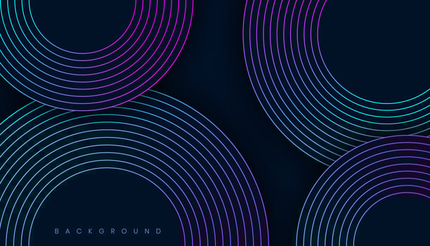 Dark Background With Gradient Circles vector