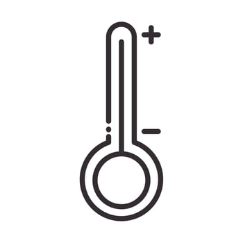 biology thermometer science element line icon style vector
