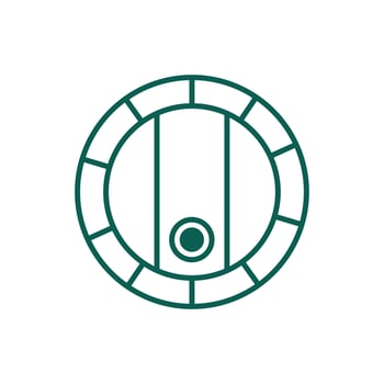 beer wooden barrel line style icon vector