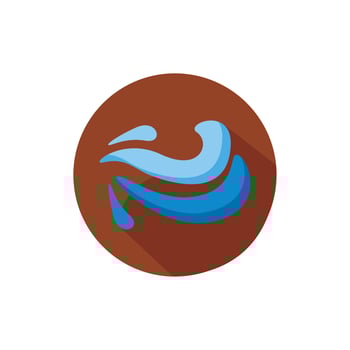 sea wave water block style vector