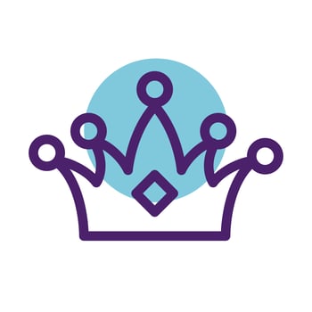 queen crown royal line s vector