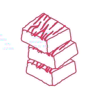 sweet brownie dessert isolated icon vector