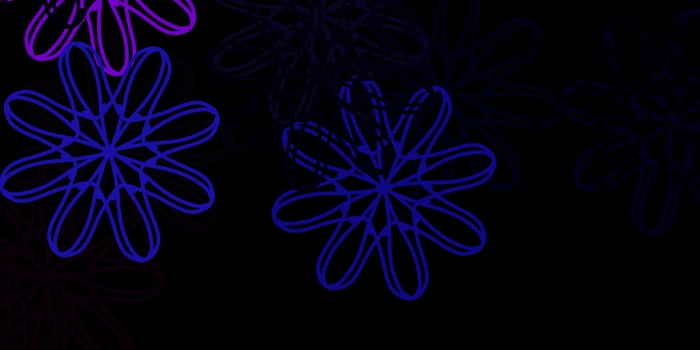 Dark Pink Blue vector texture with memphis shapes