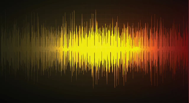 Sound waves oscillating dark light vector