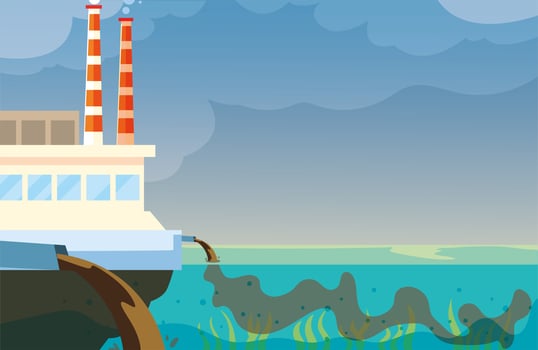 industrial smoke clouds, environmental pollution industrial vector