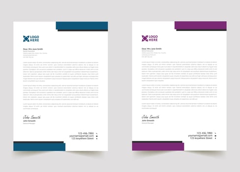 Professional creative and sample  letterhead template design for your business vector