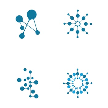Molecule symbol logo template vector illustration design