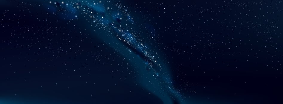 Night  landscape and the Milky Way vector