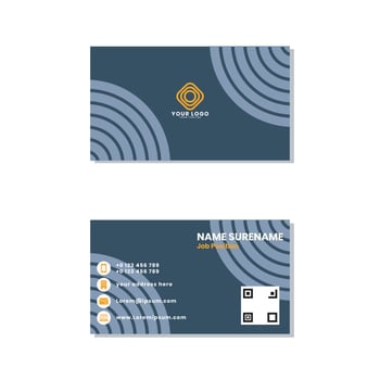 A simple and elegant business card template for corporate or for personal vector
