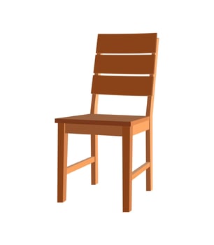 Icon chair with four legs. Vector illustration.