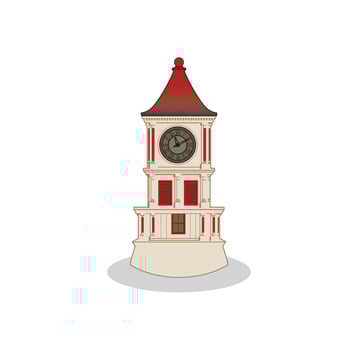 Iconic clock tower design illustration vector eps format , suitable for your design needs, logo, illustration, animation, etc.