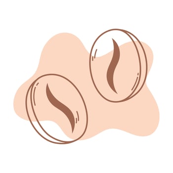 coffee beans freshness icon line and fill vector