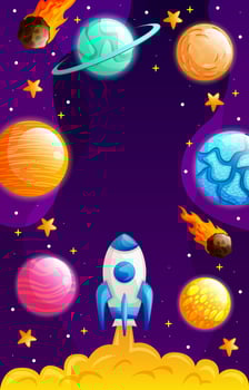 Space Background Template vector