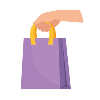 hand lifting bag vector