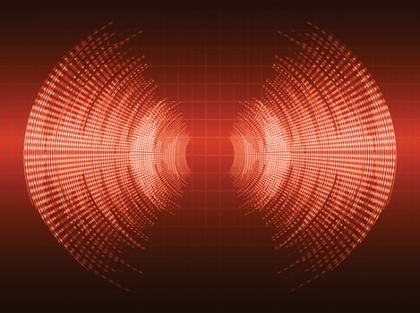 Sound waves oscillating dark light vector