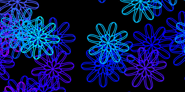 Dark Pink Blue vector backdrop with chaotic shapes