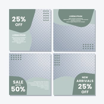 social media post templates for discounts, sales and offers. online media content promotions and marketing element. Square photo template for online ads, print flyer, brochures, cards, online ads vector