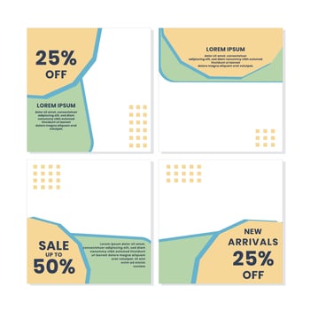 social media post templates for discounts, sales and offers. online media content promotions and marketing element. Square photo template for online ads, print flyer, brochures, cards, online ads vector