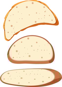 Set of healthy toast and bread vector