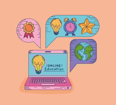 education icons set vector