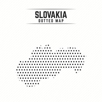 Dotted Map of Slovakia vector