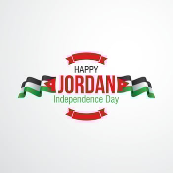 Jordan independence day banner celebration vector