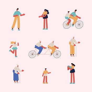 twelve family members vector