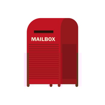 postal service mailbox courier icon image vector