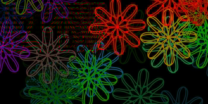Dark Multicolor vector pattern with abstract shapes