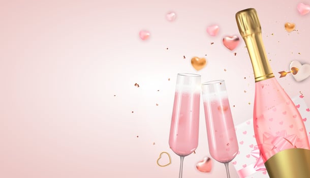 Valentine s Day Holiday Gift Card Background Realistic Design. Template for advertising, web, social media and fashion ads. Poster, flyer, greeting card, header for website Vector Illustration EPS10