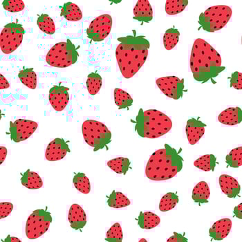 Seamless Strawberry pattern for Wedding, anniversary, birthday and party. Design for banner, poster, card, invitation and scrapbook. Vector Illustration EPS10
