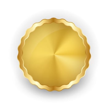 Abstract Gold Label Template on white. Vector Illustration