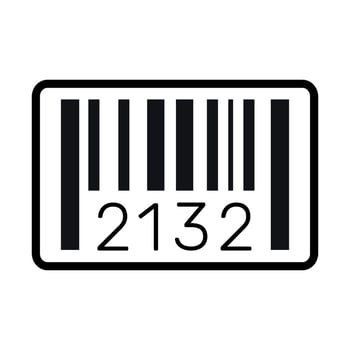 Bar Code Sign Flat Icon Vector Illustration