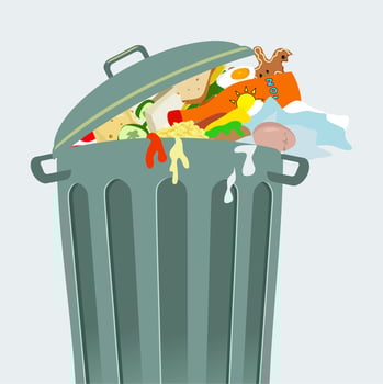 Overflowing Trash Can Rubbish vector