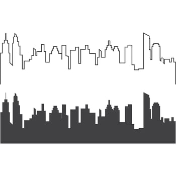 city skyline background vector