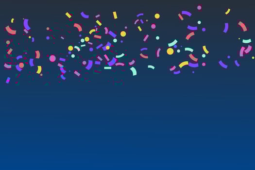 Confetti colorful party background vector.Birthday confetti background design vector