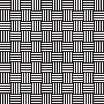 Black and White Hypnotic Background Seamless Pattern. Vector Illustration