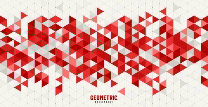 Red, white and grey color of modern technology traingle geometric pattern design. You can use for cover, poster, banner web, flyer, Landing page, Print ad. Vector illustration