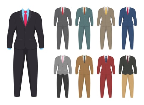 Businessman suit vector design illustration isoalted on white background