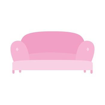 Isolated rose couch vector design