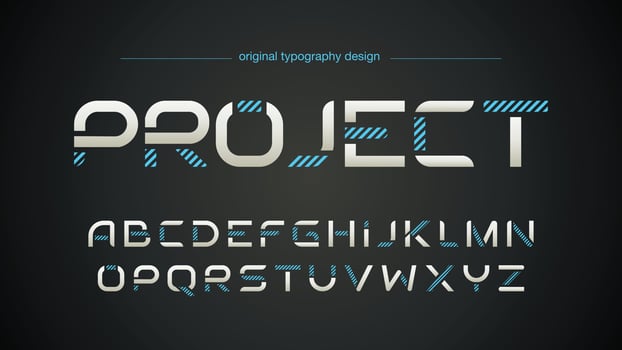 Futuristic Stripe Lines Sports Typography vector