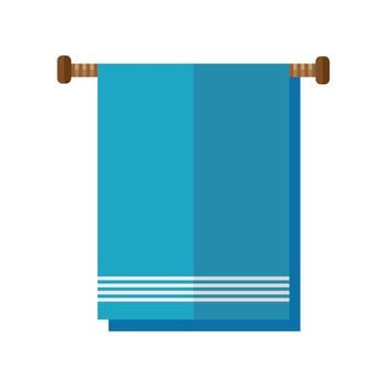 towell hanging bathroom isolated icon vector