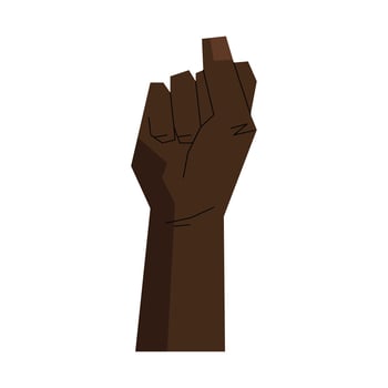 Black lives matter fist hand up vector design