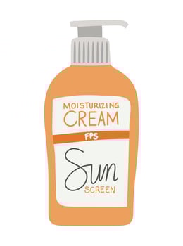 moisturizing cream fps sunscreen on a white background vector