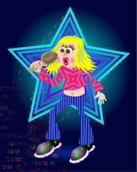 Teenage Wannabe Pop Star vector