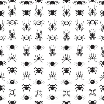 Seamless pattern with spiders. vector