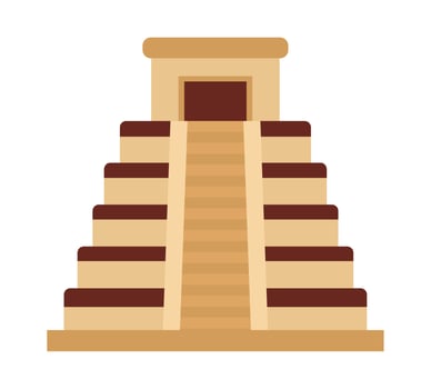 mexican aztec pyramid vector